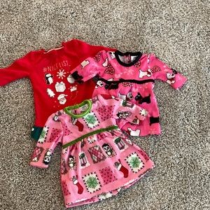 Set of 3 night gowns for 18 inch dolls